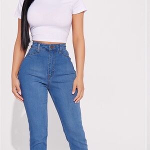 Classic Blue High-Waisted Women Jeans